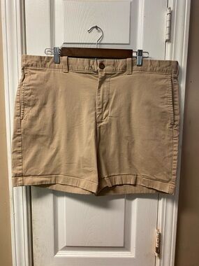 J. Crew Tan Flat Front Chino Shorts